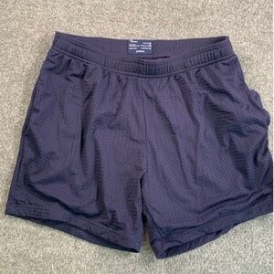Nice Laundry Navy Blue Mesh Gym Shorts Micromodal Lining Mens Size Medium